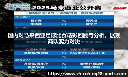 国内对马来西亚足球比赛精彩回顾与分析，展现两队实力对决